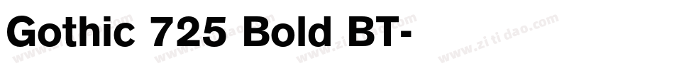 Gothic 725 Bold BT字体转换